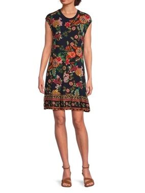 JOHNNY WAS Los Angeles XS The Janie Favorite Tank Tiered Floral Print Dress NWT